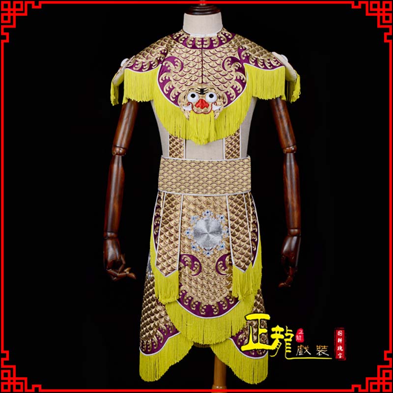 茅箭武将士兵云肩鱼鳞侉子